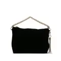Jimmy Choo Callie velvet clutch bag - Black