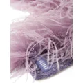 Miu Miu feather-embellished cashmere scarf - Purple