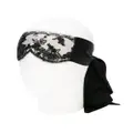 Kiki de Montparnasse lace beaded blindfold - Black