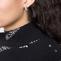 Balenciaga Loop XXS embellished hoop earrings - Silver