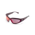 Karl Lagerfeld shield-frame sunglasses - Purple
