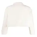 izzue logo-patch shirt jacket - Neutrals