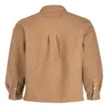 izzue spread-collar shirt jacket - Brown