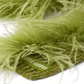 Miu Miu feather-detail cashmere scarf - Green