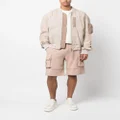 Balmain embossed-logo cotton bermuda shorts - Brown