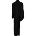 Yohji Yamamoto deconstructed asymmetric coat - Black