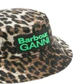 Barbour x GANNI leopard-print bucket hat - Brown