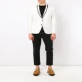Emporio Armani contrasting piping detailed blazer - White