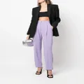 Emporio Armani side-stripe straight leg trousers - Purple