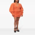 Nina Ricci brushed mohair-blend miniskirt - Orange