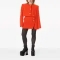 Nina Ricci collarless cropped wool jacket - Orange