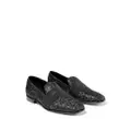 Jimmy Choo Thame glitter-embellished loafers - Black
