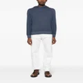 Dell'oglio knitted wool blend hoodie - Blue