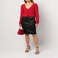 Kiki de Montparnasse cropped cashmere cardigan - Red