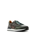 Magnanni panelled low-top sneakers - Green