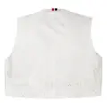Thom Browne double-breasted silk waistcoat - Neutrals