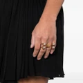 Versace Crystal Medusa two-finger ring - Gold