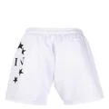 Philipp Plein Star-logo swim shorts - White