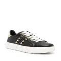 Love Moschino heart-stud quilted leather sneakers - Black