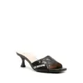 Love Moschino 65mm sequinned logo mules - Black