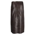 Gestuz IbbieGZ leather midi skirt - Brown