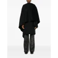 Alberta Ferretti cape-design virgin wool-blend coat - Black