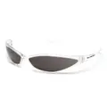 Balenciaga Eyewear 90s Oval wrap-around sunglasses - White