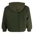 CHOCOOLATE panelled drawstring fleece hoodie - Green