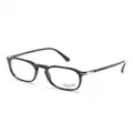Persol PO3337V logo-engraved round-frame glasses - Black