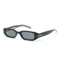 BOSS rectangle-shape tinted sunglasses - Black