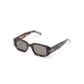 BOSS 1608S tortoiseshell rectangle-frame sunglasses - Brown