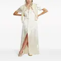 Ralph Lauren Collection short-sleeved satin shirt dress - Neutrals