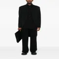 Yohji Yamamoto asymmetric wool tailcoat - Black