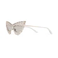 Dolce & Gabbana Eyewear crystal-embellished cat-eye sunglasses - Silver
