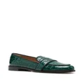 Aquazzura Martin croco-embossed detail loafers - Green