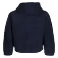 Fila Finn logo-appliqué fleece hoodie - Blue