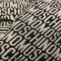 Moschino intarsia-logo rectangular blanket (190cm x 145cm) - Black