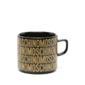 Moschino monogram-print ceramic cups (set of two) - Black
