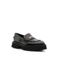 Moschino logo-lettering chunky leather loafers - Black
