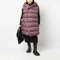 Rick Owens quilted hooded gilet - Purple