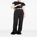 Balenciaga logo-jacquard wide-leg trousers - Black