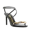 TOM FORD Chain 105mm leather sandals - Black