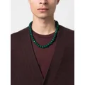 Jil Sander enamel beaded necklace - Green