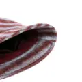 Marni logo-appliqué striped bucket hat - Red