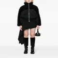sacai fleece-texture wool bomber jacket - Black