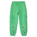 Off-White Kids Bandana-print cotton track pants - Green