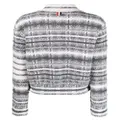 Thom Browne check-print 4-Bar jacket - Grey