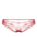 Agent Provocateur Lindie floral-embroidered tulle briefs