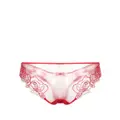 Agent Provocateur Lindie floral-embroidered tulle briefs