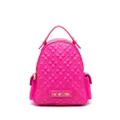 Love Moschino logo-lettering quilted backpack - Pink